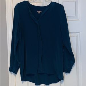 J. Jill Small Silk Blue Blouse